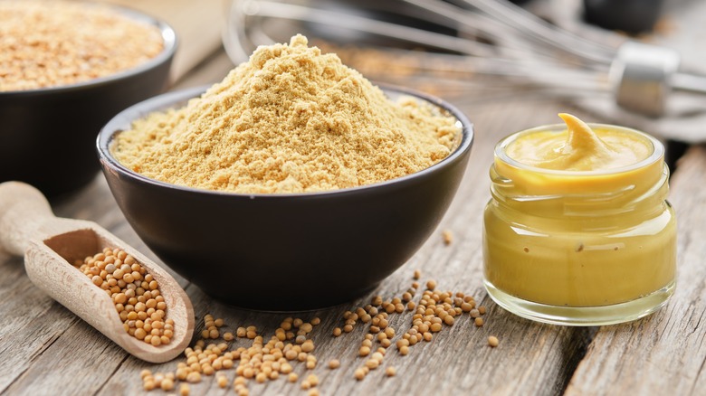 Mustard seed powder and sauce