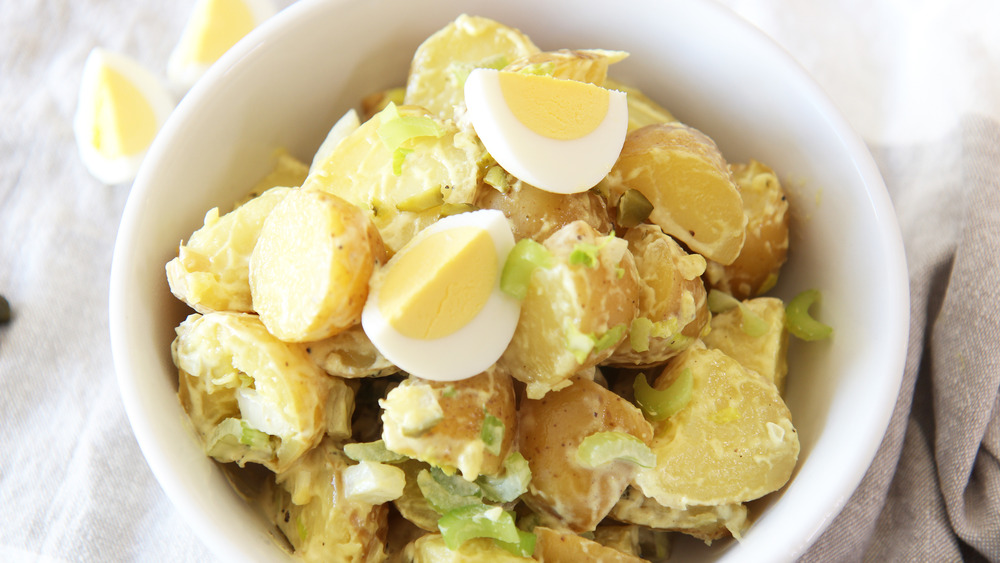 mustard potato salad ready to eat