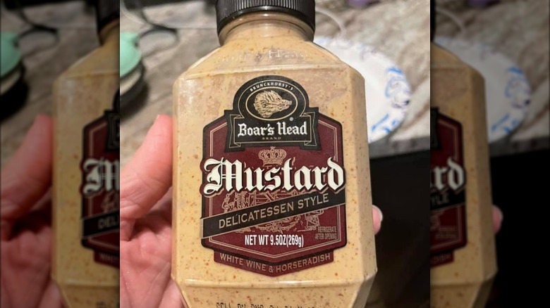 Bottle of Boar's Head delicatessen style mustard
