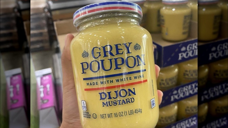 Jar of Grey Poupon Dijon mustard