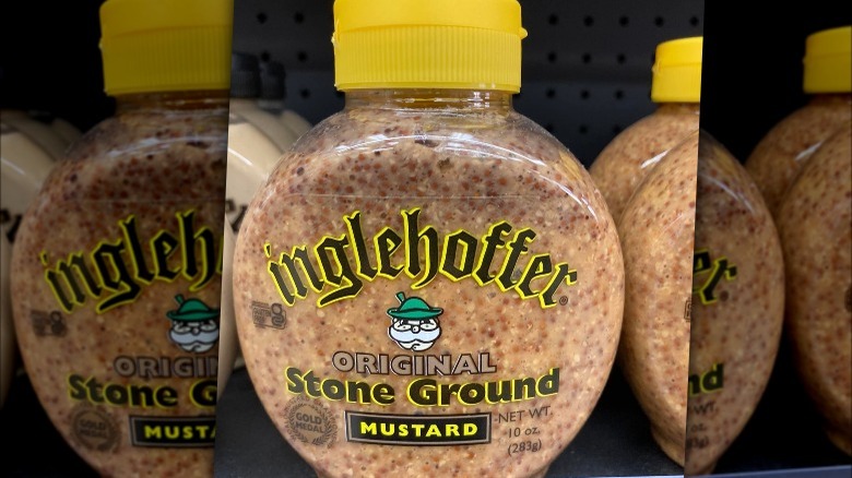 Bottle of Inglehoffer Original Stone Ground mustard