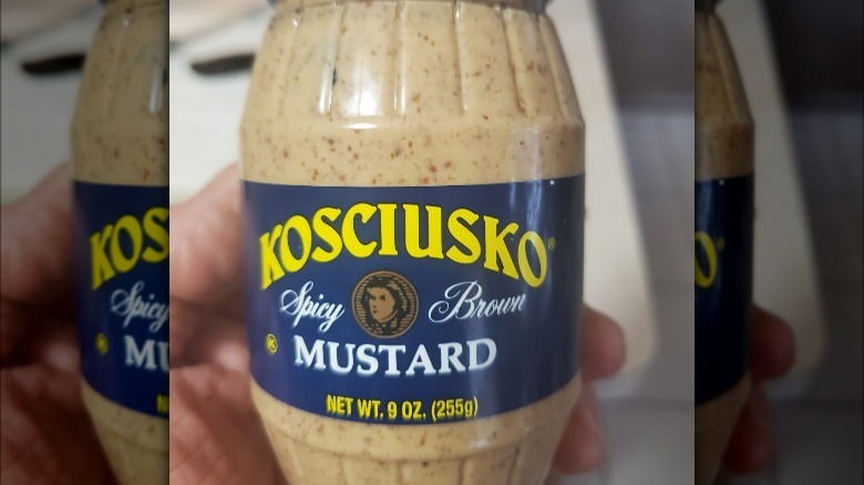 Jar of Plochman's Kosciusko original spicy brown mustard