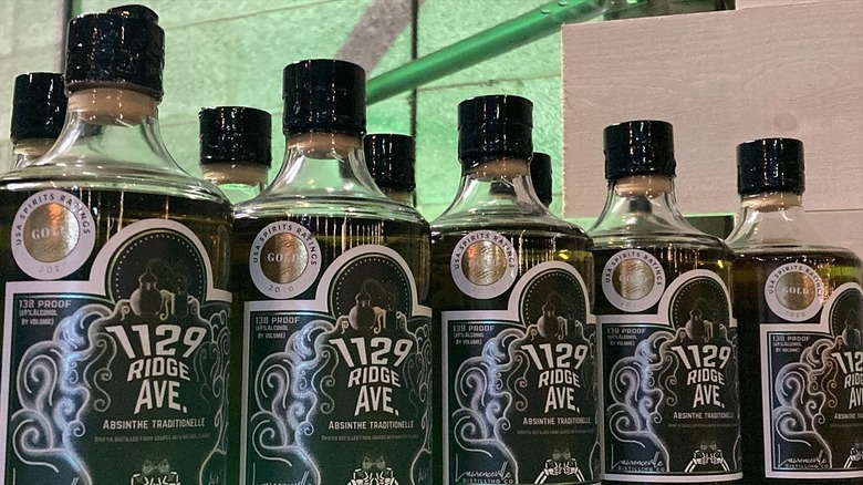 Bottles of absinthe