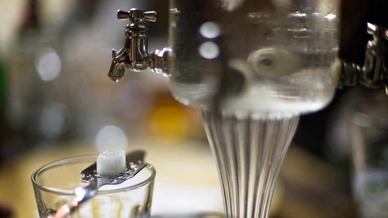 water dripping on sugar cube