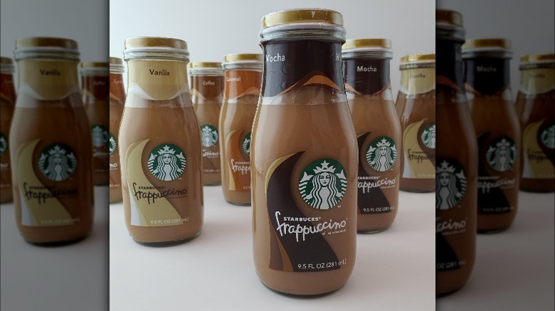 variety of starbucks frappucino bottles