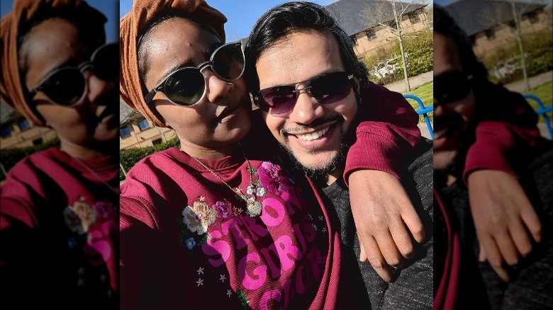 Nadiya Hussain with husband Abdul Hussain's selfie