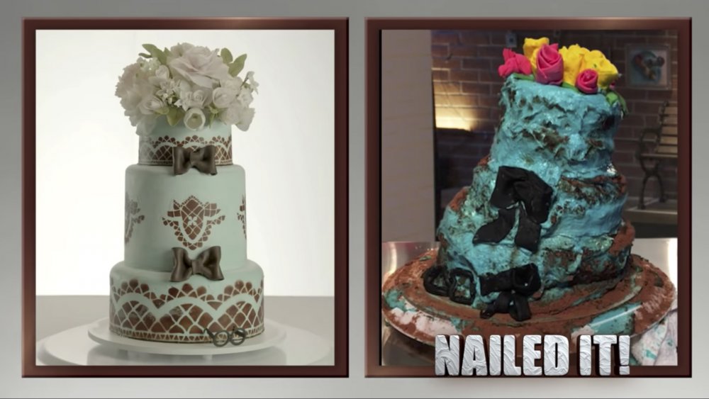 Netflix Nailed It! wedding cake