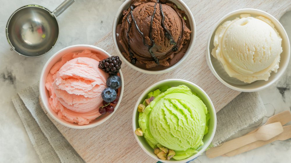 colorful selection of ice cream scoops