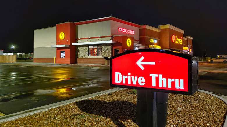 Taco John's at night