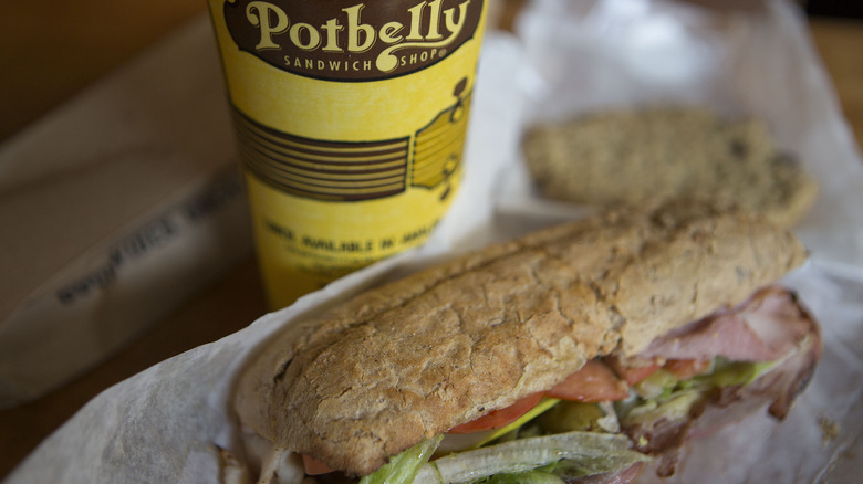 potbelly sandwich and drink