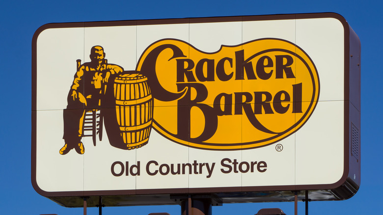 Free-standing Cracker Barrel sign