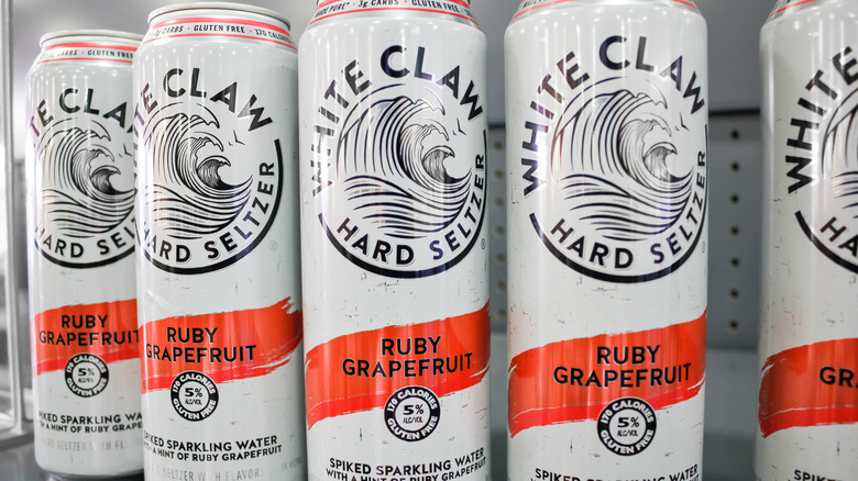 Cans of White Claw Ruby Grapefruit