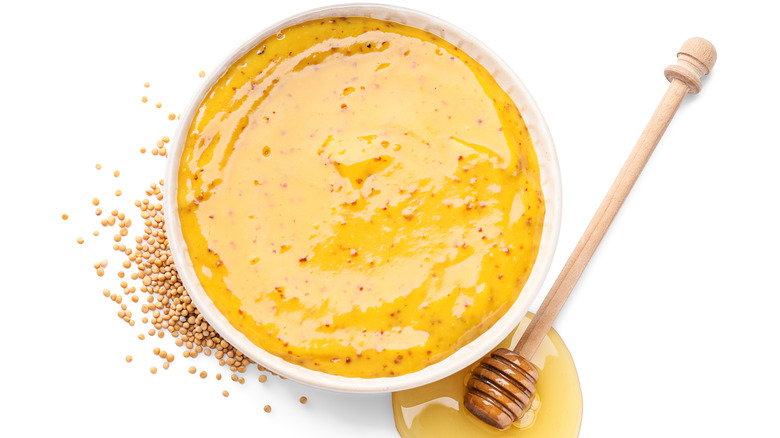 Honey mustard in a bowl