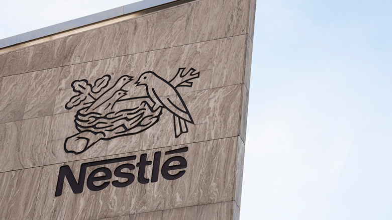 Nestlé logo on building