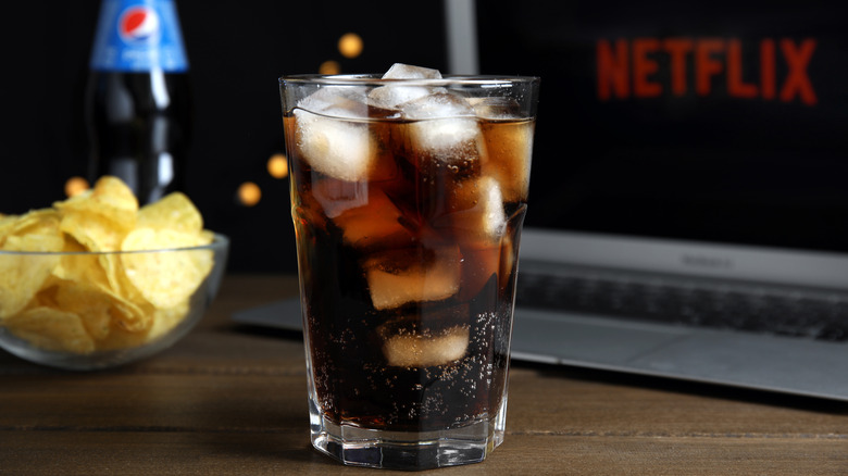 Drink and snack with Netflix