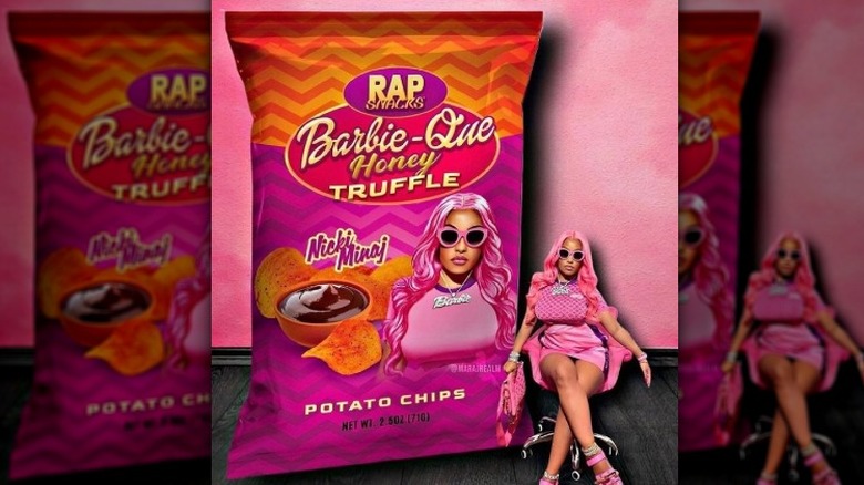 Back of Nicki Minaj Barbie-Que Honey Truffle chips