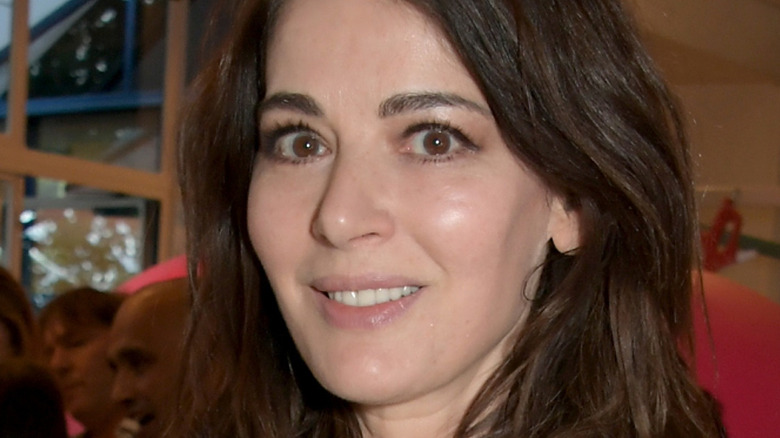 Close up portrait of Nigella Lawson 