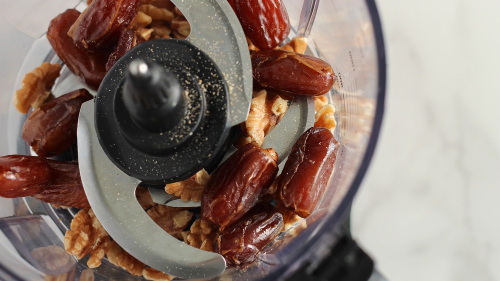 walnuts and dates in food processor