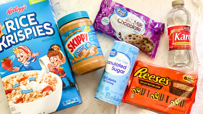 ingredients for no-bake reese's krispies