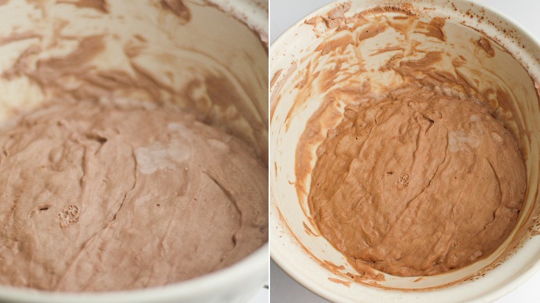 ice cream before frozen and after