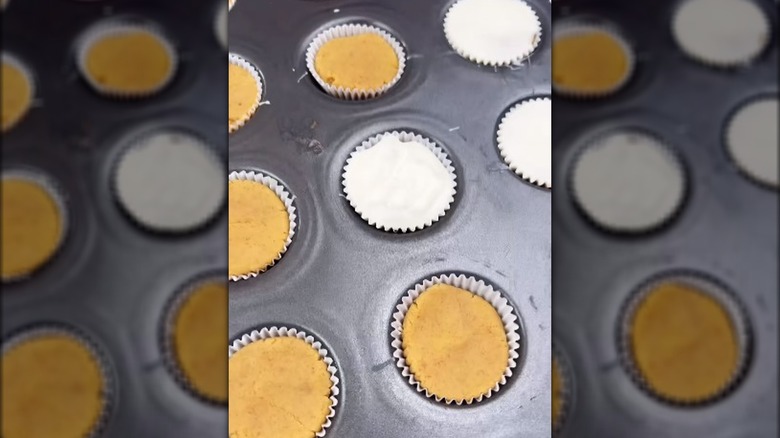 Cake cups in muffin pan