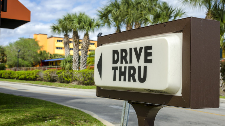 drive-thru sign