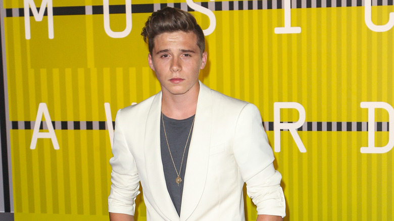 Brooklyn Beckham posing for a headshot