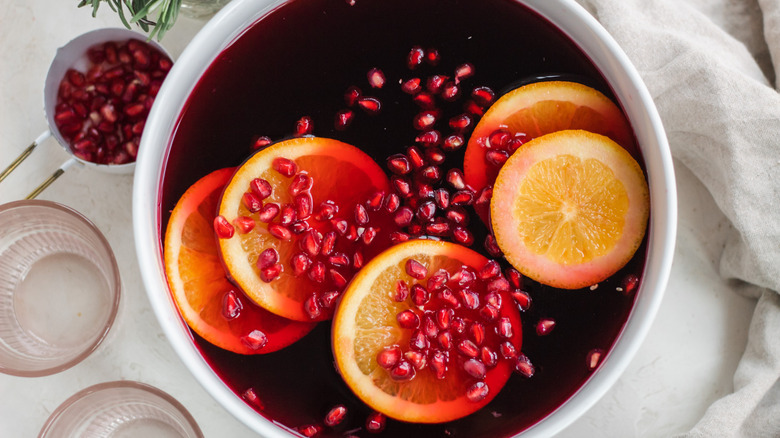 fruit and punch in bowl 