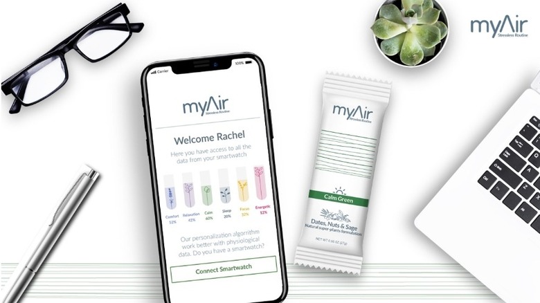 MyAir website displayed on phone 