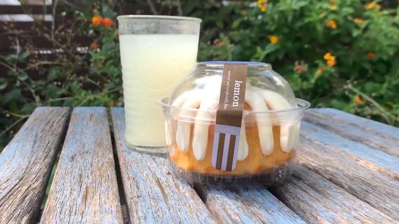 A packaged lemon bundt cake