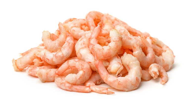 Pile of cooked shrimp