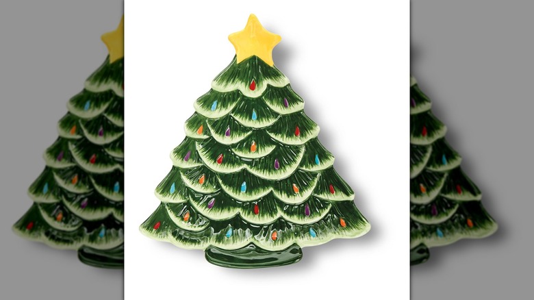 Christmas tree plate