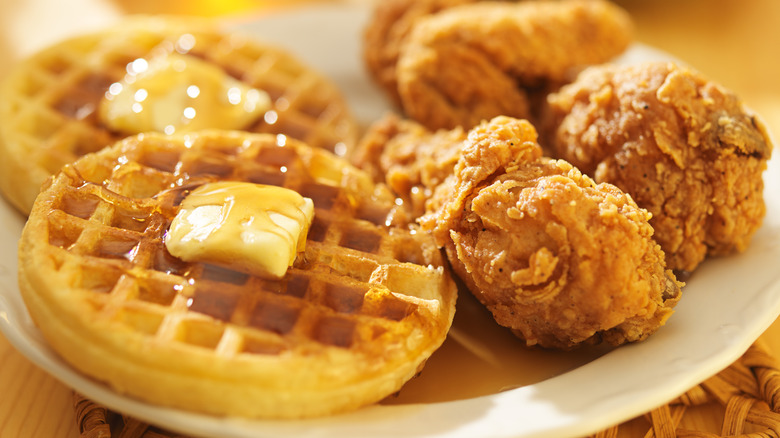 Chicken and waffles