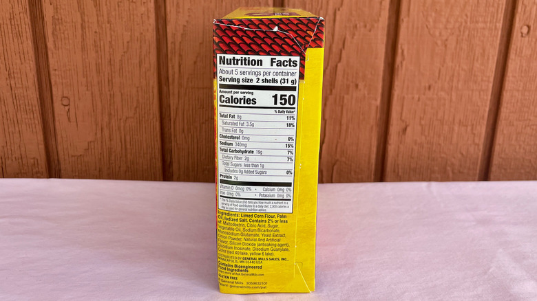 Taco shell nutrition facts