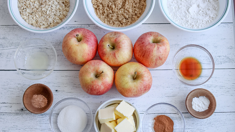 ingredients for apple crisp