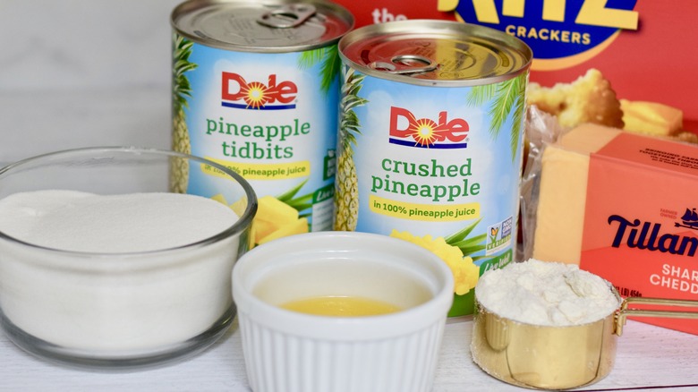 ingredients for baked pineapple casserole