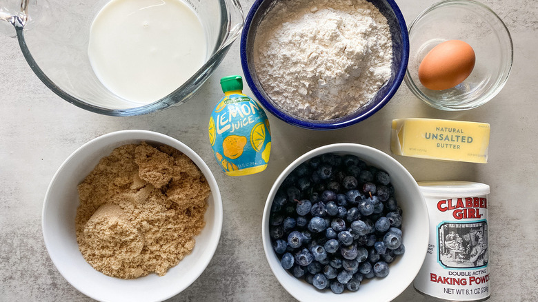 ingredients for blueberry buckle