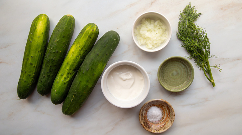 creamed cucumber salad ingredients