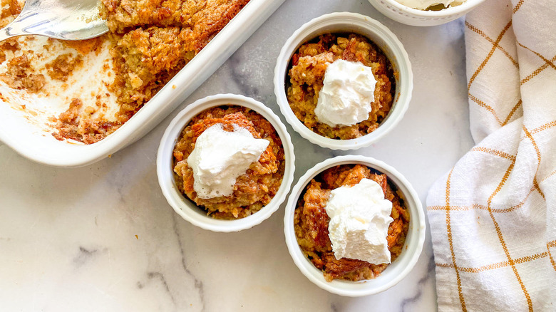 persimmon pudding with whipped cream