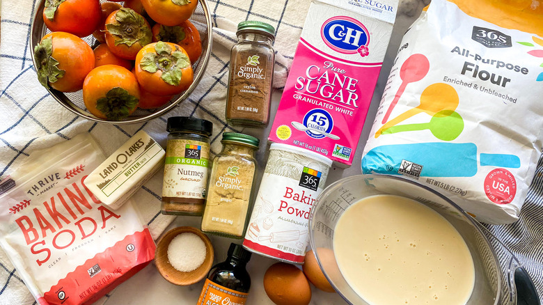 ingredients for persimmon pudding