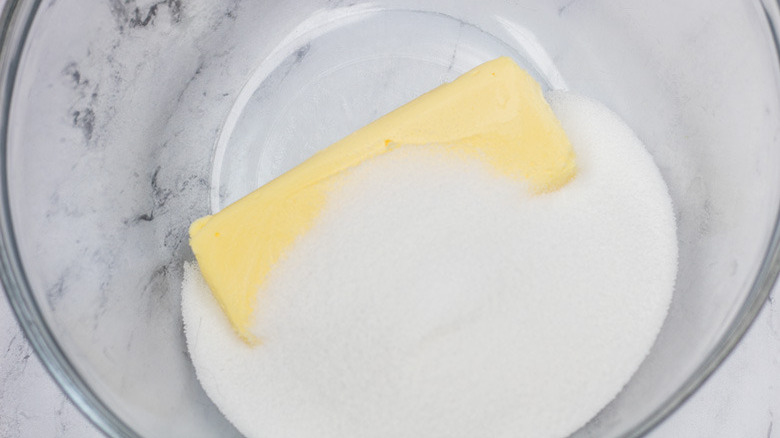 mixing butter and sugar