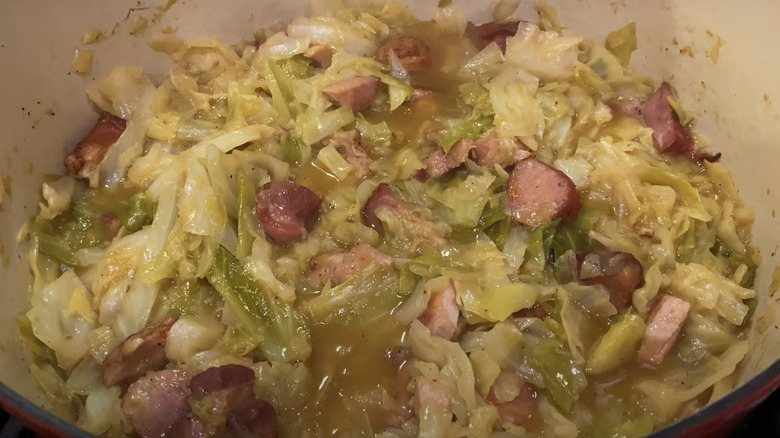 smothered cabbage