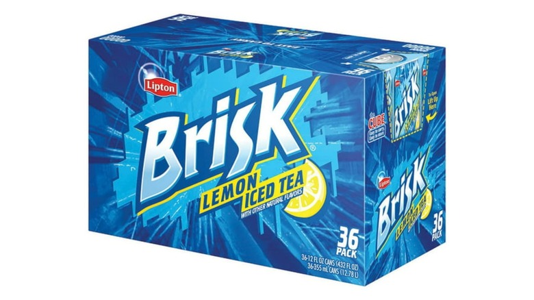 carton of brisk iced tea