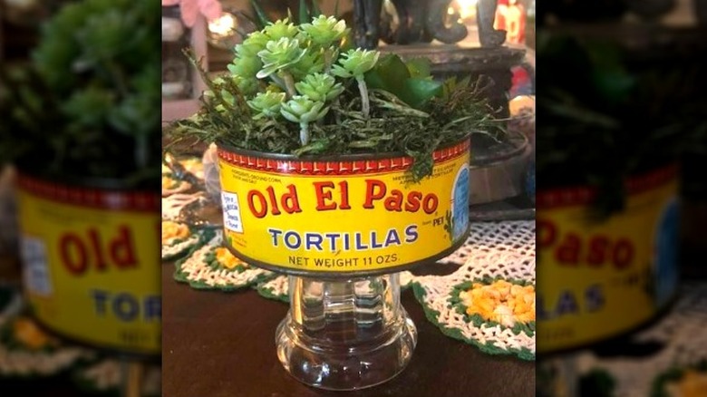 Old El Paso can floral decor