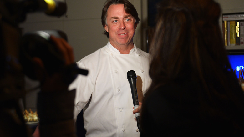 John Besh being interviewed