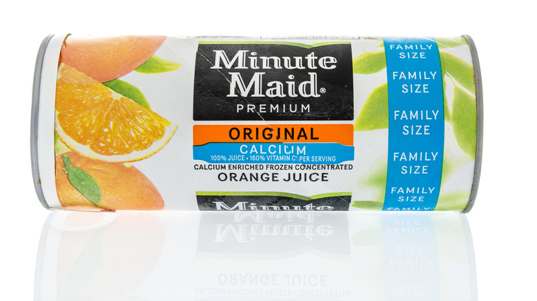 Orange frozen fruit juice concentrate 