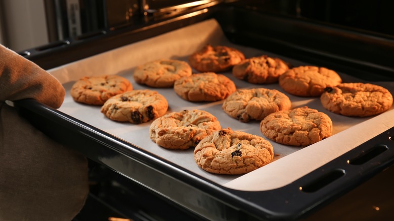 Image of cookies in the oven