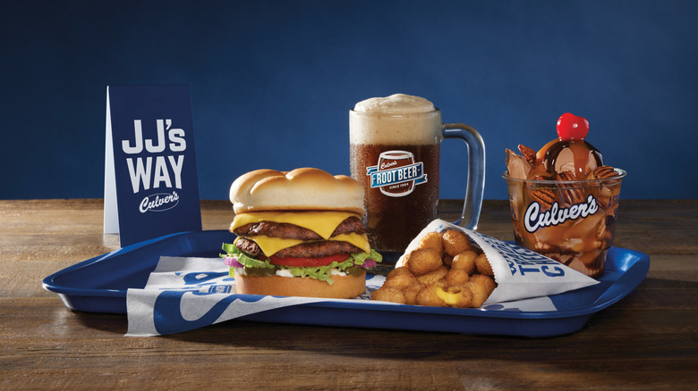 Culver's JJ's Way meal on blue tray