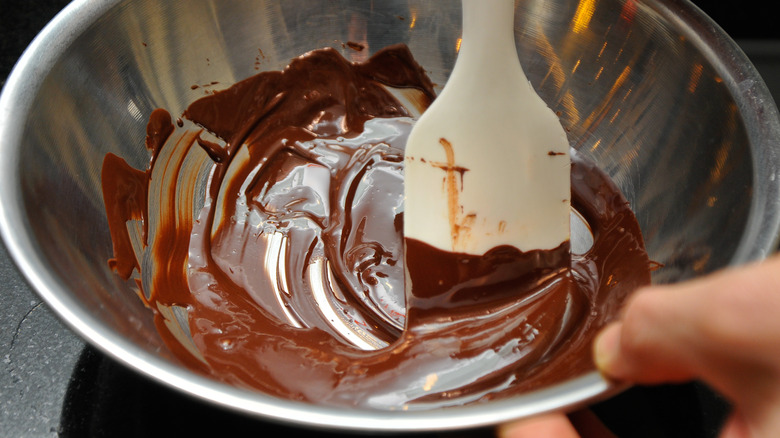 melting chocolate in a bowl