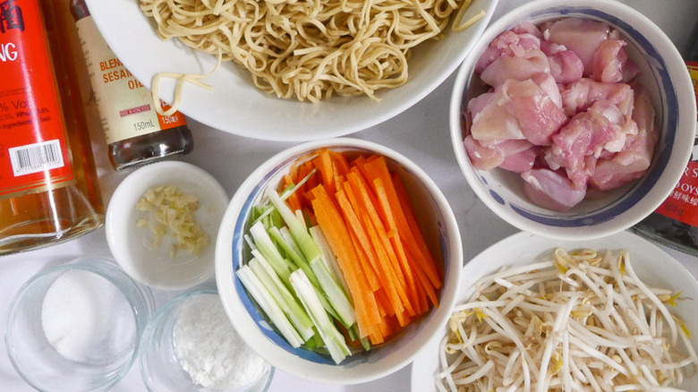 ingredients for Chow Mein